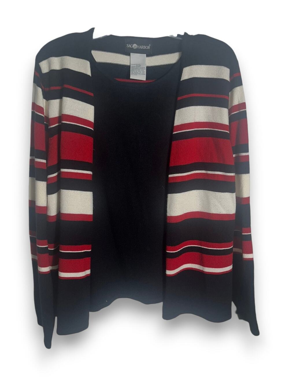 Sag Harbor One piece sweater Cardigan | Size Large | EUC